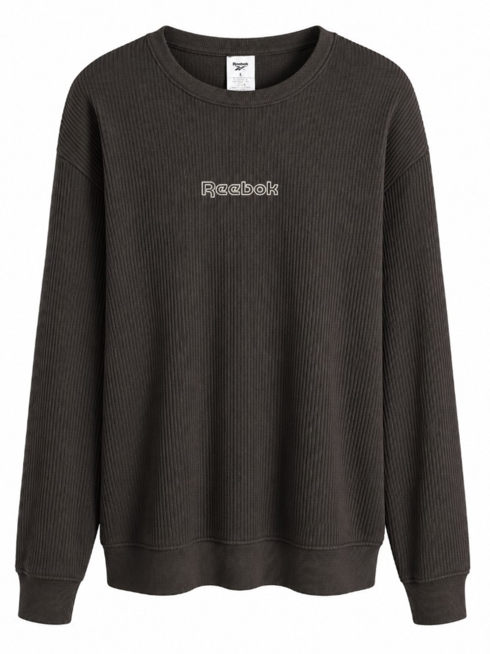 Reebok Men's Ribbed Crewneck Black Shirt